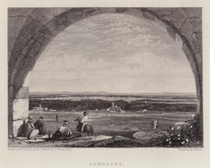 Damašek (barevná litografie) od Augustus Wall (after) Callcott