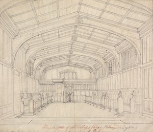 Kaple Arcibiskupského paláce, Croydon: Pohled z East Endu od Augustus Welby Northmore Pugin