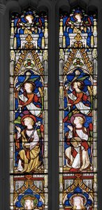 Korunovace Panny Marie, detail, 1851 (vitráže) od Augustus Welby Northmore Pugin