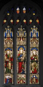 Edward Vyznavač, Panna a dítě a sv. Jan Evangelista, 1846 (vitráže) od Augustus Welby Northmore Pugin