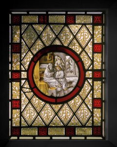 Okno do knihovny s nizozemským kruhem, kolem 1844 (vitráže) od Augustus Welby Northmore Pugin