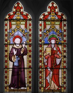 Sv. František z Assisi a sv. Carolus, 1847 (vitráže) od Augustus Welby Northmore Pugin