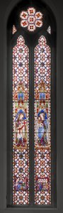 Svatý Jiří, Panna Marie a dítě, 1850 (vitráž) od Augustus Welby Northmore Pugin