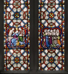 St. George Window, detail, 1850 (vitráže)