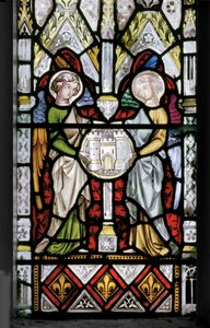 Panna a Kristus s výjevy z jejího života, detail, 1851 (vitráže) od Augustus Welby Northmore Pugin