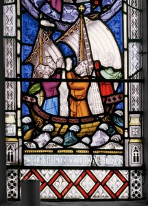 Panna a Kristus s výjevy z jejího života, detail, 1851 (vitráže) od Augustus Welby Northmore Pugin