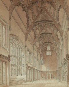 Interiér College Hall od Augustus Welby Pugin