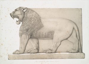 Kolosální lev z Velkého vchodu v Nimroudu [Calah], 1853