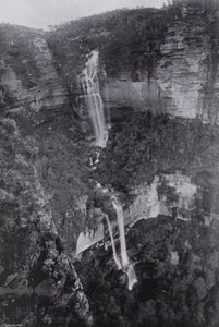 Nový Jižní Wales: Wentworth Falls (černobílá fotografie) od Australian Photographer