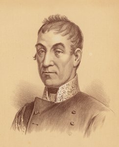 Generálmajor Lachlan Macquarie, pátý guvernér Nového Jižního Walesu (barevná litografie) od Australian School