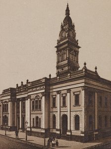 Melbourne, Austrálie: Prahran Town Hall (litografie) od Australian School