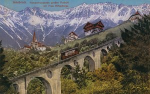 Innsbruck - lanová dráha a viadukt. Pohlednice odeslána v roce 1913. od Austrian Photographer