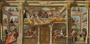Maskovaný ples v Čechách, kolem roku 1748 od Austrian School
