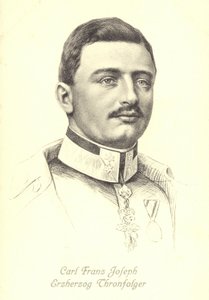Arcivévoda Karl Franz Josef Rakouský, následník rakousko-uherského trůnu (litho) od Austrian School