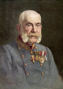 František Josef I., rakouský císař (barevná litografie) od Austrian School