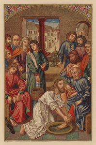 Ježíš myje učedníkům nohy (chromolit) od Austrian School