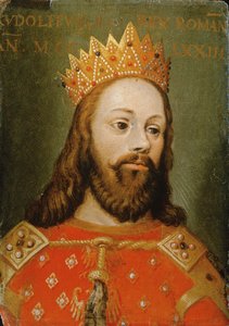 Rudolf I. (1218-91) nekorunovaný císař Svaté říše římské, zakladatel habsburské dynastie (panel)