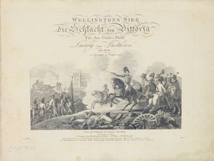 Titulní strana z Wellingtons Victory, op. 91, vyd. S.A. Steiner & Comp., Vídeň od Austrian School