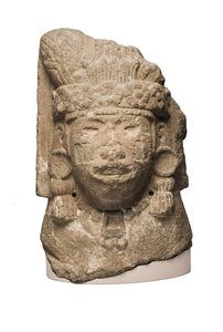 Hlava Xilonen, bohyně mladé kukuřice, Tenochtitlan, Mexiko, 1450/1500