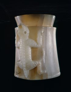 Jar, nalezený na Isla de Sacrificios, Veracruz, Mexiko (onyx) od Aztec