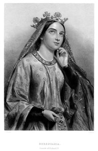 Berengaria z Navarry c1164-1230, královna choť krále Richarda I., 19. století. od B. Eyles