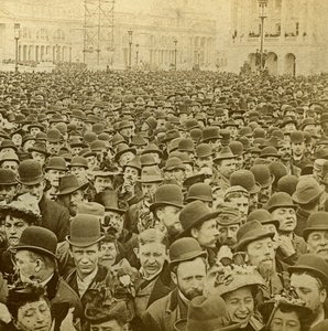 Dav na zahájení Kolumbijské výstavy, Chicago, Illinois, USA, 1893.