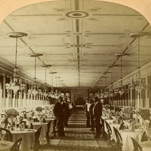 Jídelna, Grand Union Hotel, Saratoga, New York, USA.