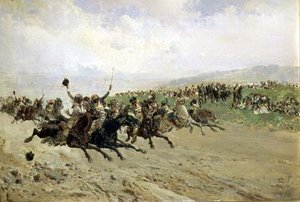 Andalusie: Dostihy na pouti, konec 19. století od Baldomero Calopre y Gimenez