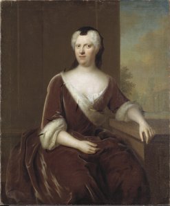 Princesse Albertine Frederique de Bade Durlach - Portrét markraběnky Albertiny Frederiky z Baden-Durlachu (1682-1755), Denner, Balthasar (1685-1749). Olej na plátně. Rozměr: 124 x 102 cm. Národní muzeum Stockholm od Balthasar Denner