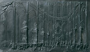 Korunovace Marie Terezie v pražské katedrále na "krále" českého dne 12. května 1743 od Balthasar Ferdinand Moll