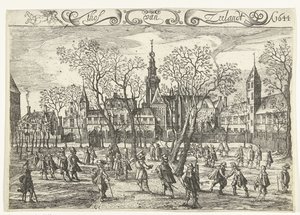 Zeelandský dvůr v Middelburgu, 1644 thof van Zeelandt Ao. 1644 (název na objektu) od Balthasar Florisz. van Berckenrode