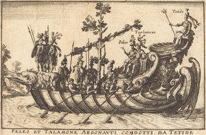 Peleus a Talamone Argonauts v čele s Tethys