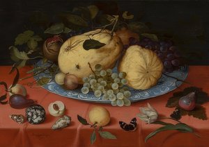 Ovoce zátiší s mušlemi a tulipánem. 1620 od Balthasar van der Ast