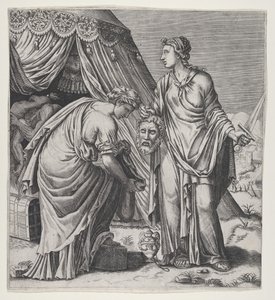 Judith s hlavou Holoferna.