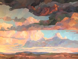 Před setměním, asi 1980-2000 (olej na plátně)