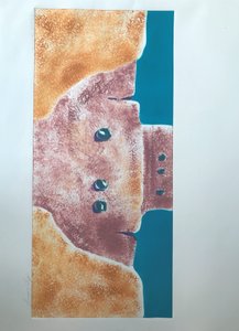 Pueblo Series 1, cca 1980-90 (monotypický tisk)