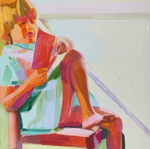 Bez názvu 7, 2021 (olej na plátně) od Barbara Hoogeweegen