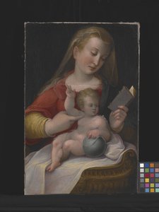 Madonna a dítě (olej na plátně)