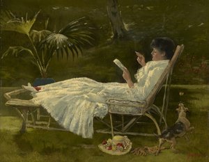 Žena čtení, kolem roku 1910 od Barbour