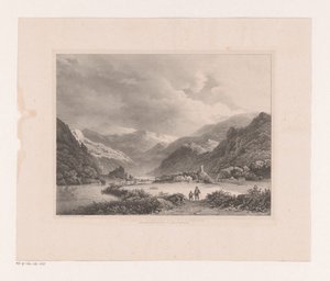 Pohled na údolí Ahr The Earth Valley (název na objektu) od Barend Cornelis Koekkoek