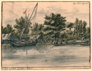 Pohled na čtvrť Willem III poblíž Bodegraven od Barend Klotz (possibly)