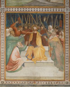 Scéna z Nového zákona: Korunování trním (freska) od Barna da Siena