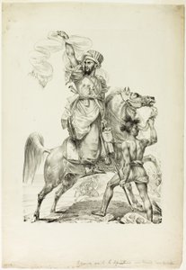 Velitel Mameluke na koni volá o pomoc od Baron Antoine Jean Gros