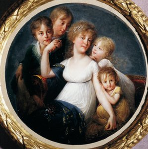Portrét Anny Pieri Brignole-Sale (Brignole Sale) (1765-1815), šlechtice Genoise se svými dětmi Obraz Antoine Jean Gros (1771-1835) Geny, nová pouliční muzea