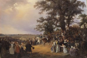Recenze v Ladugardsgarde Fields během návštěvy cara Nicholase v roce 1838 od Baron Karl Stefan Bennet