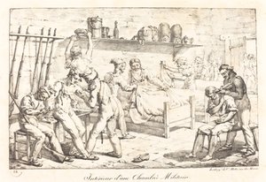 Interiér vojenské komory od Baron Louis Albert Guillain Bacler d