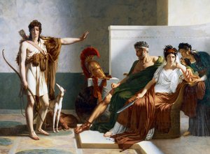 Hippolytus odmítá obvinění Phaedry, Phaedry a Hippolyta