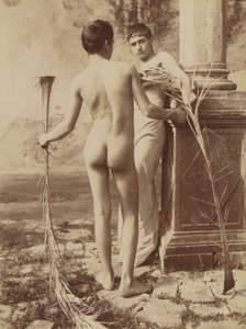 Bez názvu [Dva muži držící palmové listy] od Baron Wilhelm von Gloeden
