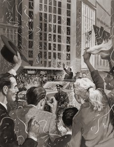 Richard Nixon zvolen prezidentem Spojených států (kvaš na papíře)