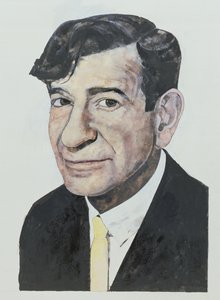 Portrét Waltera Matthaua, ilustrace pro The Daily Mirror Color Supplement, 1964 (kvaš na palubě)